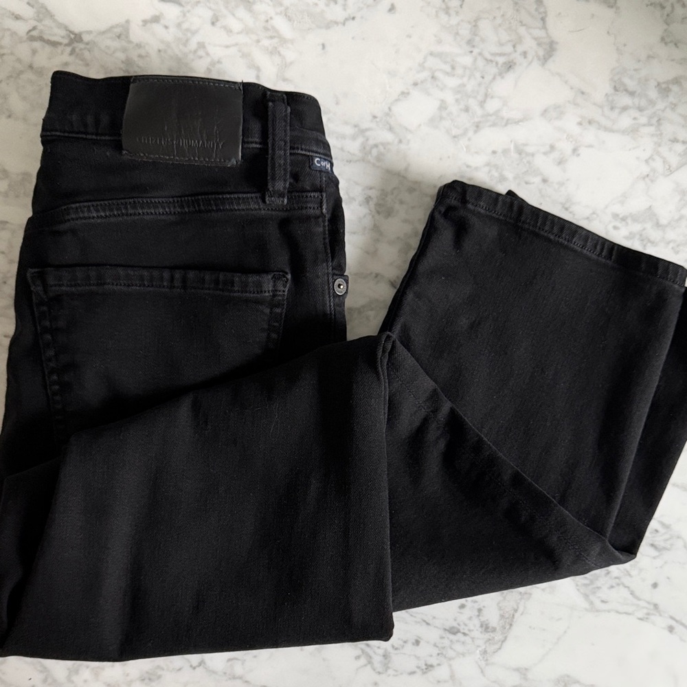 Citizens Of Humanity Black Straight Leg Jeans